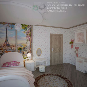 Цветовое решение детской в классическом стиле. Фото интерьеров детских в классическом стиле. Фото интерьеров детских в классическом стиле для девочек. Детская комната в классике для девочки-подростка. Фотообои с пейзажем Парижа в интерьере классической спальни для девочки. Парижский пейзаж в интерьере детской комнаты девочки. Детская комната в стиле Париж фото. Детская комната в стиле Парижа. Детскую комнату в стиле «Париж» украшают фотообои с городским парижским пейзажем и Эйфелевой башней, обои с мелкими цветами и бутонами, классическая светлая мебель и растения в горшочках. Дизайн классических интерьеров в Москве.
