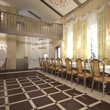 Дизайн-проект банкетного зала ресторана.