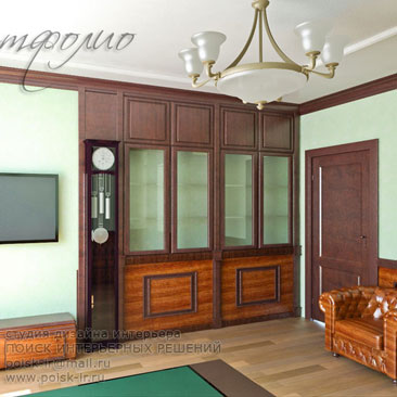 Стильный интерьер кабинета в классике фото